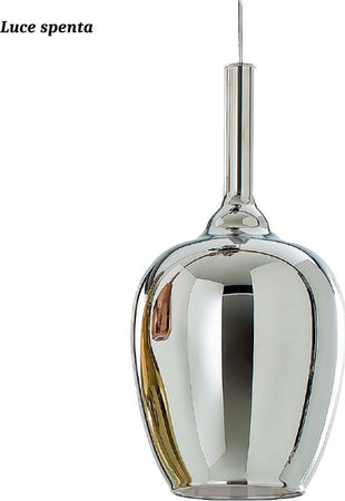 Lampadario-vetro-verde-cromo-Gea-Luce-OFELIA-S10-E27-LED-lampada-soffitto-multiluce