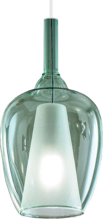 Lampadario-vetro-verde-cromo-Gea-Luce-OFELIA-S10-E27-LED-lampada-soffitto-multiluce