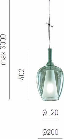 Lampadario-vetro-verde-cromo-Gea-Luce-OFELIA-S10-E27-LED-lampada-soffitto-multiluce