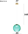 Lampadario-vetro-verde-Due-P-VELVET-2720-SG-E27-LED-lampada-soffitto-sospensione-moderna