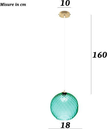 Lampadario-vetro-verde-Due-P-VELVET-2720-SP-E27-LED-lampada-soffitto-sospensione-moderna