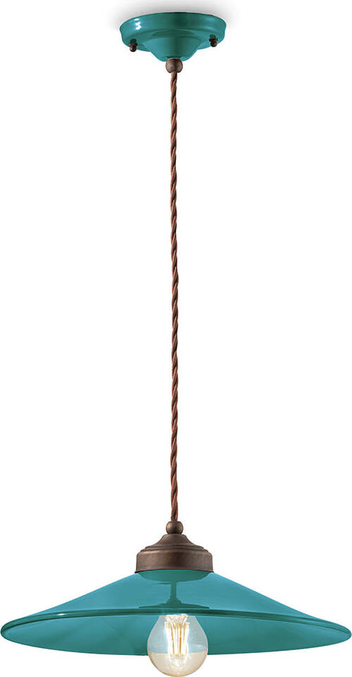 Lampadario-Vintage-Colors-Ferro-E-Ceramica-Verde-Petrolio-1-Luce-E27-35Cm