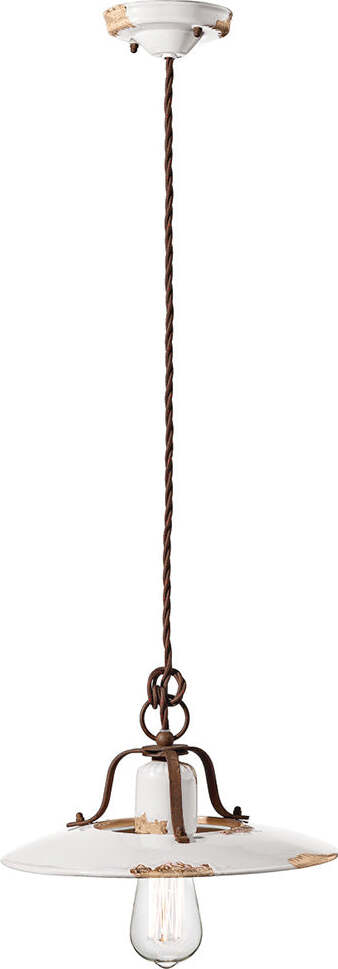 Lampadario-Vintage-Country-Ferro-E-Ceramica-Bianco-1-Luce-E27-30Cm