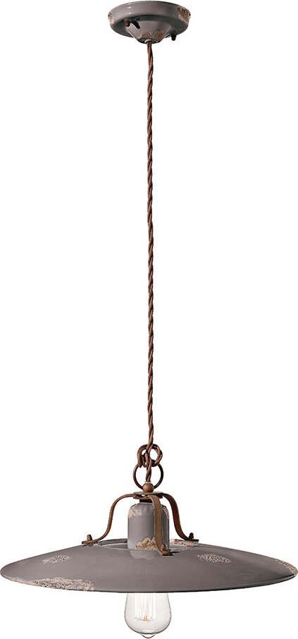 Lampadario-Vintage-Country-Ferro-E-Ceramica-Tortora-1-Luce-E27
