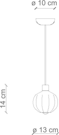 Lampadario-Vintage-Decò-Afoxe'-Alluminio-Ceramica-Vetro-Bronzo-1-Luce-E14