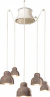 Lampadario-Vintage-Decò-Berimbau-Ceramica-Marrone-Moka-3-Luci-E27