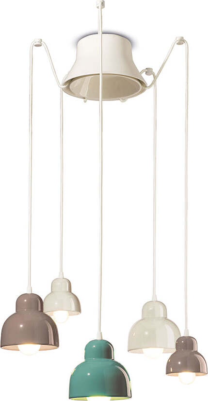 Lampadario-Vintage-Decò-Berimbau-Mix-Ceramica-3-Luci-E27