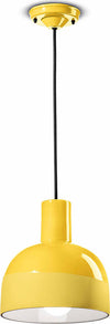 Lampadario-Vintage-Decò-Caxixi-Ceramica-Giallo-Limone-1-Luce-E27