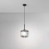 Lampadario-Vintage-Plisse'-Nero-1-Luce-E27-Ovale
