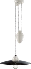 Lampadario-Vintage-Saliscendi-B&W-Metallo-Smaltato-Nero-E-Bianco-1-Luce-E27-30Cm