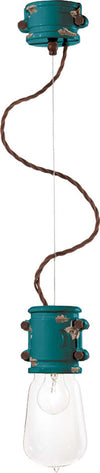 Lampadario-Vintage-Urban-Ferro-E-Ceramica-Verde-1-Luce-E27-12Cm