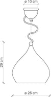 Lampadario-Vintage-Vague-Vintage-Ferro-E-Ceramica-Arancio-1-Luce-E27