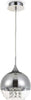 Lampadaro-Contemporaneo-Fermi-Metallo-Nichel-1-Luce-Diffusore-Vetro-Trasparente