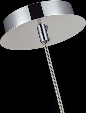 Lampadaro-Contemporaneo-Fermi-Metallo-Nichel-1-Luce-Diffusore-Vetro-Trasparente
