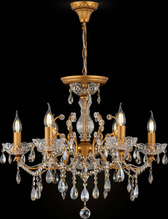 Lampadaro-Contemporaneo-Sevilla-Metallo-Oro-6-Luci