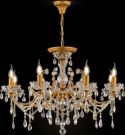 Lampadaro-Contemporaneo-Sevilla-Metallo-Oro-8-Luci