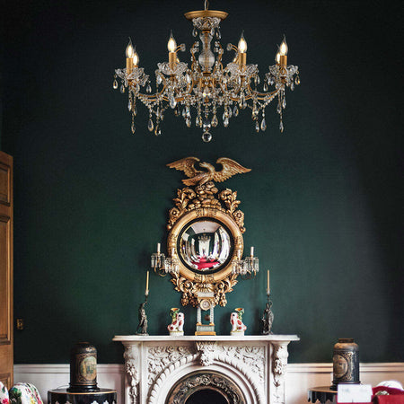 Lampadaro-Contemporaneo-Sevilla-Metallo-Oro-8-Luci