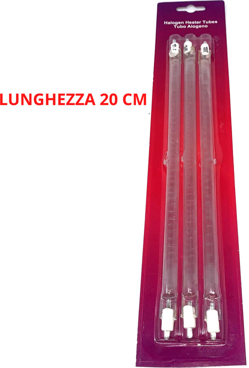 LAMPADE ALOGENE PER STUFA ELETTRICA 20 CM - 400 W 3 PEZZI - RESISTENZA STUFA Fai da te/Prodotti per la costruzione/Riscaldamento e raffreddamento/Parti e accessori caldaie/Elementi di riscaldamento Rossi Ricambi - Venetico Marina, Commerciovirtuoso.it