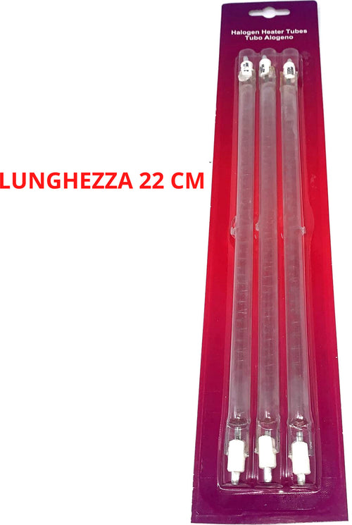 LAMPADE ALOGENE PER STUFA ELETTRICA 22 CM - 400 W 3 PEZZI - RESISTENZA STUFA Fai da te/Prodotti per la costruzione/Riscaldamento e raffreddamento/Parti e accessori caldaie/Elementi di riscaldamento Rossi Ricambi - Venetico Marina, Commerciovirtuoso.it