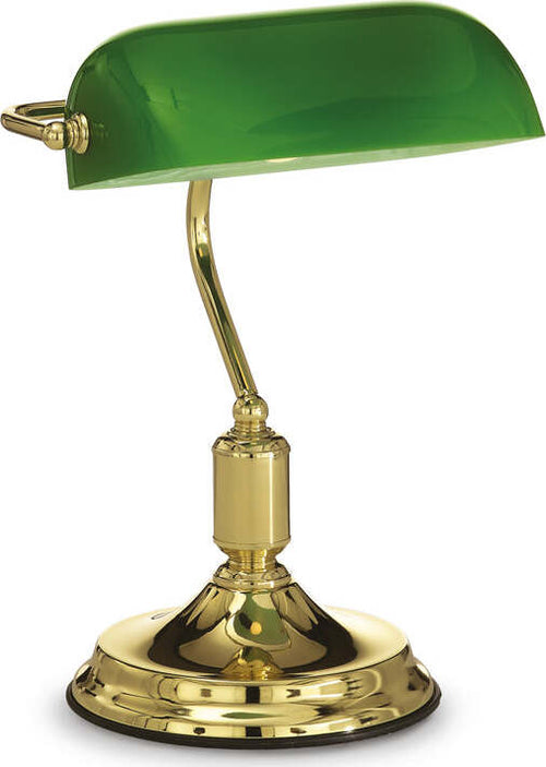 Lampade-Da-Scrivania---Ufficio-Classico-Lawyer-Metallo-Ottone-1-Luce-E27