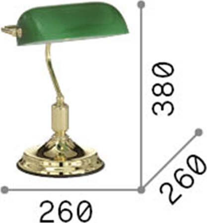 Lampade-Da-Scrivania---Ufficio-Classico-Lawyer-Metallo-Ottone-1-Luce-E27
