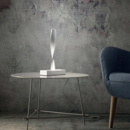 Lampade-Da-Scrivania---Ufficio-Contemporaneo-Twist-Metallo-Bianco-Led-6W