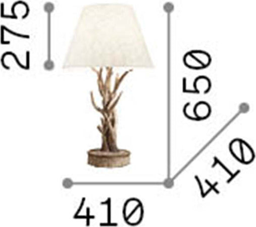 Lampade-Da-Scrivania-Rustico-Country-Chalet-Materie-Plastiche-Beige-1-Luce-E27