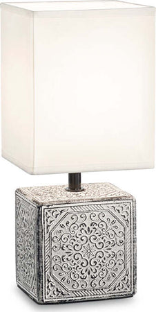 Lampade-Da-Scrivania-Shabby-Chic---Provenzale-Kali'-1-Metallo-Bianco-1-Luce-E14