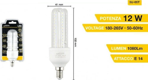 Lampadina 3u Led E14 12w Luce Fredda 6500k Naturale 4000k Calda 3000k 72d 3u05t Casa, arredamento e bricolage > Illuminazione da interno > Lampade Led Trade Shop italia - Napoli, Commerciovirtuoso.it
