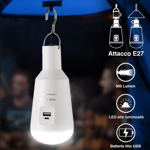 Lampadina-a-Batteria-USB-E27-Luce-Led-Lampada-Emergenza-Campeggio-con-Powerbank