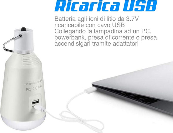 Lampadina-a-Batteria-USB-E27-Luce-Led-Lampada-Emergenza-Campeggio-con-Powerbank