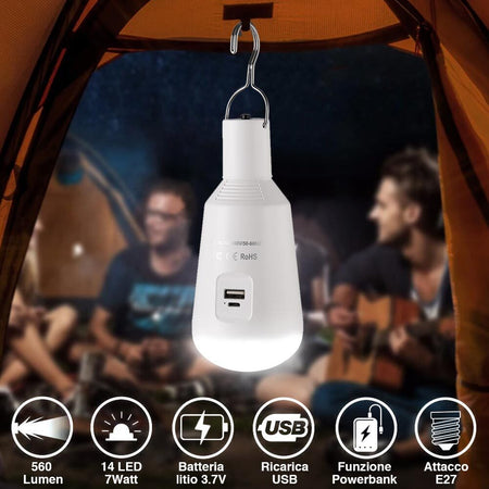 Lampadina-a-Batteria-USB-E27-Luce-Led-Lampada-Emergenza-Campeggio-con-Powerbank