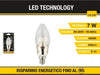 Lampadina A Led Candela C36 E14 7 Watt Luce Fredda 6500k Illuminazione C36-02of Casa, arredamento e bricolage > Illuminazione da interno > Lampade Led Trade Shop italia - Napoli, Commerciovirtuoso.it