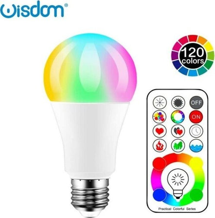 Lampadina-A-Led-Da-10-Watt-Lampada-E27-Rgb-Rgbw-Con-Telecomando-Dimmerabile-A+