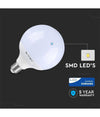 Lampadina A Led E27 G120 18w Globo Luce Bianca Fredda 6400k Chip Samsung 2000lmn