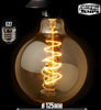 LAMPADINA A LED FILAMENTO GLOBO CARBONIO VINTAGE ATTACCO E27 5W G125 Illuminazione/Lampadine/Lampadine a LED Trade Shop italia - Napoli, Commerciovirtuoso.it