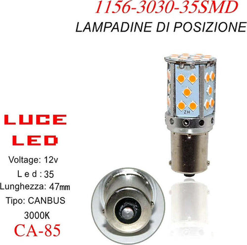 Lampadina Canbus Luce Calda 35 Led Auto 1156 3030 12v Indicatore Direzione Ca-85 Auto e Moto > Auto > Illuminazione Auto Trade Shop italia - Napoli, Commerciovirtuoso.it