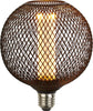 Lampadina-Contemporanea-Rete-Metallica-Acciaio-Nero-Vetro-E27-3,5W-1800K