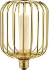 Lampadina-Contemporanea-Tamburo-Acciaio-Oro-Vetro-1-Luce-E27-3,5W-1800K