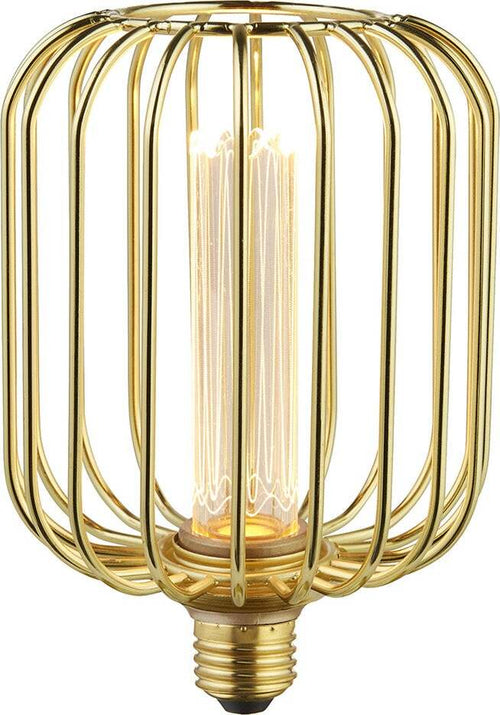 Lampadina-Contemporanea-Tamburo-Acciaio-Oro-Vetro-1-Luce-E27-3,5W-1800K