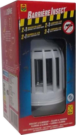 Lampadina elettro sterminatore per zanzare ed insetti zanzariera elettrica a led UV 45 mtq