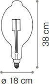 Lampadina-ID-VINTAGE-XL-E27-4W-LED-320LM-2200°K-vetro-ambra-bombato-retrò-luce-caldissima-interno