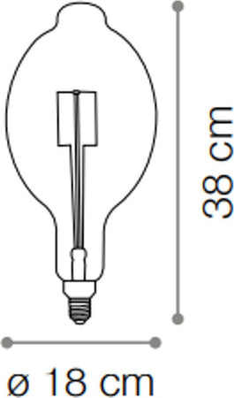 Lampadina-ID-VINTAGE-XL-E27-4W-LED-320LM-2200°K-vetro-ambra-bombato-retrò-luce-caldissima-interno
