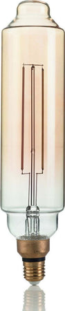 Lampadina-ID-VINTAGE-XL-E27-4W-LED-320LM-2200°K-vetro-ambra-lineare-cilindro-tubo-retrò-luce-caldissima-interno