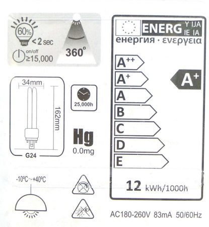 LAMPADINA LAMPADA SMD LED ATTACCO G24 12Watt LUCE BIANCA FREDDA Illuminazione/Lampadine/Lampadine a LED Zencoccostore - Formia, Commerciovirtuoso.it