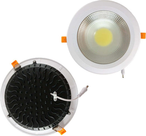 LAMPADINA LED 10W 20W 30W FARETTO ROTONDO FISSO DA INCASSO REFLECTOR COB DOWNLIGHT BIANCO Illuminazione/Illuminazione per esterni/Luci per sentieri Zencoccostore - Formia, Commerciovirtuoso.it