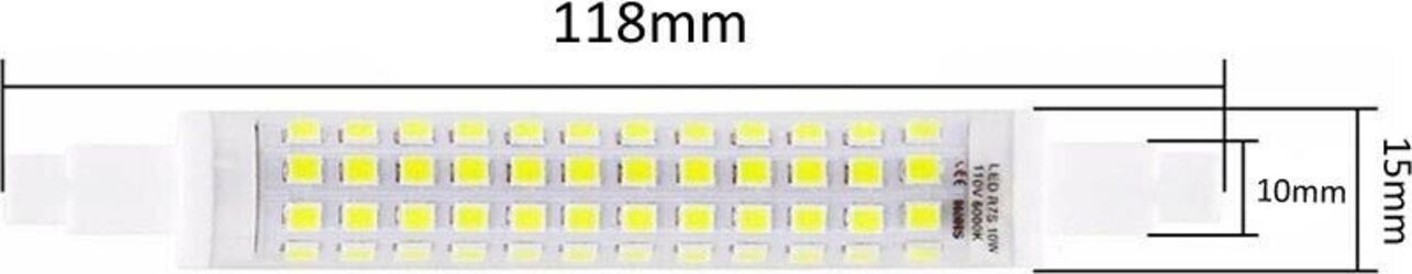 Lampadina-Led-10w-Luce-Naturale-.-4000k-Attacco-R7s-Lampada-Ricambio-Per-Faro-R7s-Universo