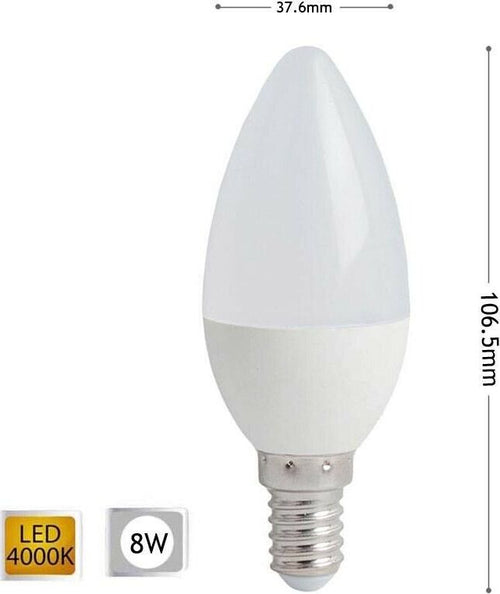 Lampadina-Led-8-W-Oliva-Luce-Naturale-E14-Candela-8w-E-14-C36-Universo