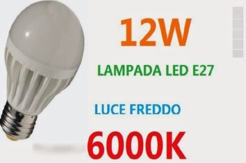 Lampadina LED, a sfera, luce FREDDO, E27 12W 980LM 6000K (85-265V) Illuminazione/Lampadine/Lampadine a LED Trade Shop italia - Napoli, Commerciovirtuoso.it