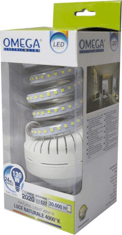 LAMPADINA LED A SPIRALE 24W 4000k 2020LM ATTACCO E27 CLASSE ENERGETICA A+ LUCE NATURALE Illuminazione/Lampadine/Lampadine a LED Scontolo.net - Potenza, Commerciovirtuoso.it